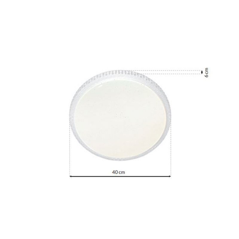 Lampa LED plafon sufitowy z pilotem CRUZ, biały, nowoczesny, ściemnialny