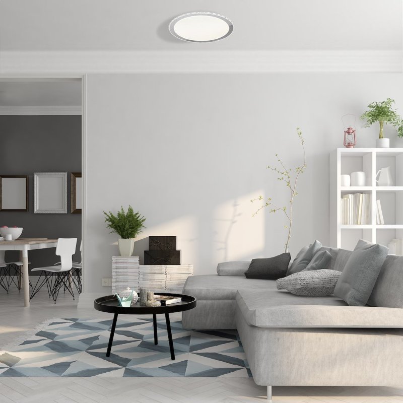 Lampa LED plafon sufitowy z pilotem LAYLA, biały, nowoczesny, ściemnialny