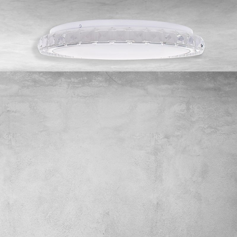 Lampa LED plafon sufitowy z pilotem LAYLA, biały, nowoczesny, ściemnialny