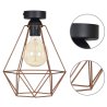 designerska lampa sufitowa loft edison miedziana z czarną podsufitką designerska lampa sufitowa loft edison miedziana z czarną podsufitką