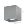 Lampa sufitowa plafon kwadrat Stylowa aluminiowa o wymiarach 10x10 cm Lampa sufitowa plafon kwadrat Stylowa aluminiowa o wymiarach 10x10 cm