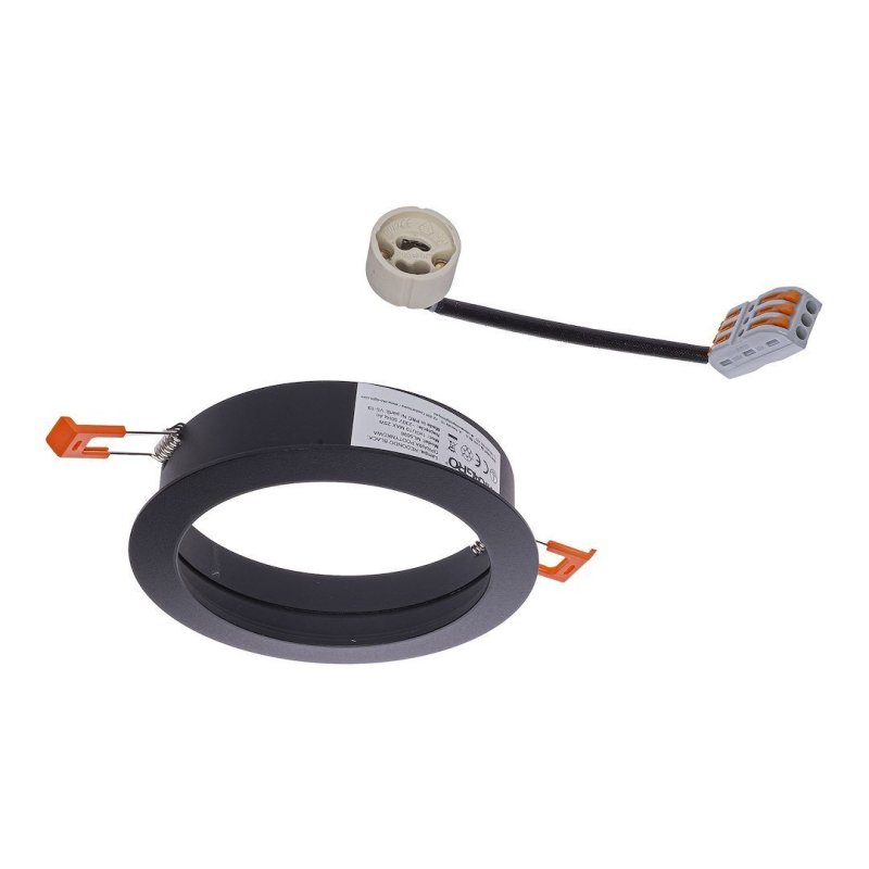 Lampa podtynkowa sufitowa oprawa wpuszczana LED REDONDO, czarna, GU10