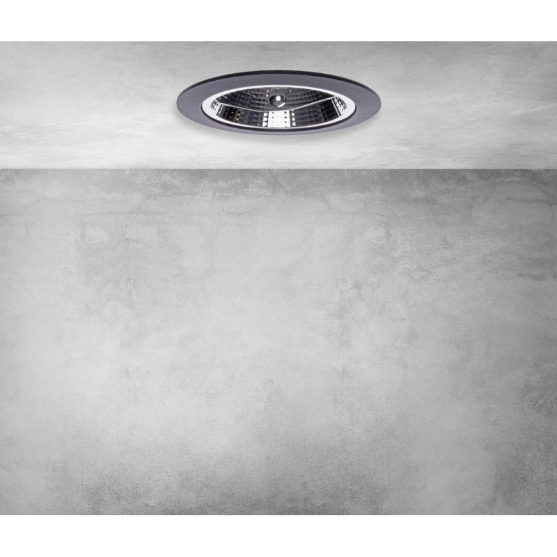 Lampa podtynkowa sufitowa oprawa wpuszczana LED REDONDO, czarna, GU10