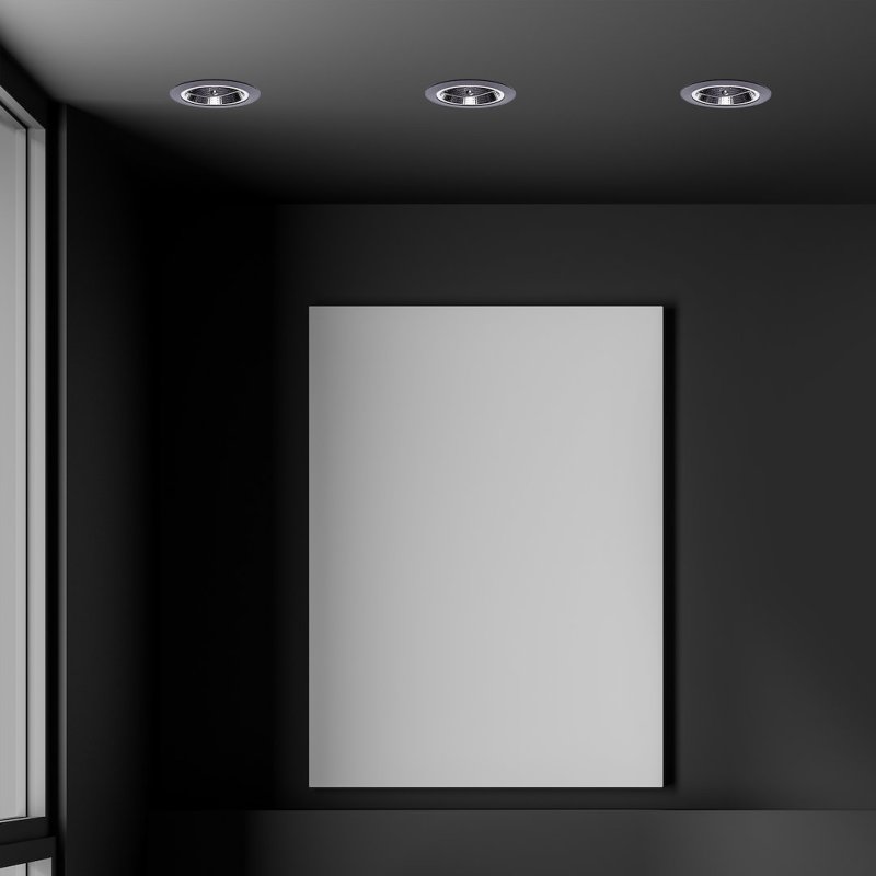 Lampa podtynkowa sufitowa oprawa wpuszczana LED REDONDO, czarna, GU10