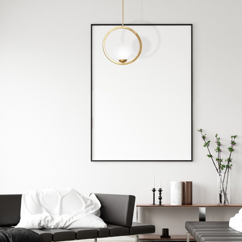Lampa wisząca sufitowa żyrandol VIENNA, mosiądz, do jadalni, pojedyncza