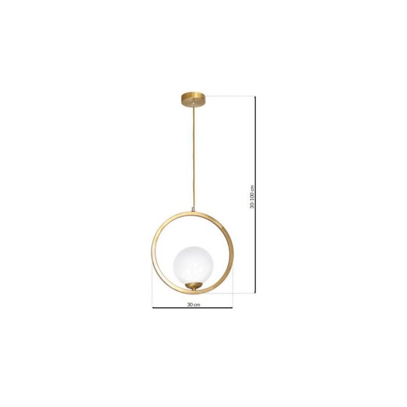 Lampa wisząca sufitowa żyrandol VIENNA, mosiądz, do jadalni, pojedyncza