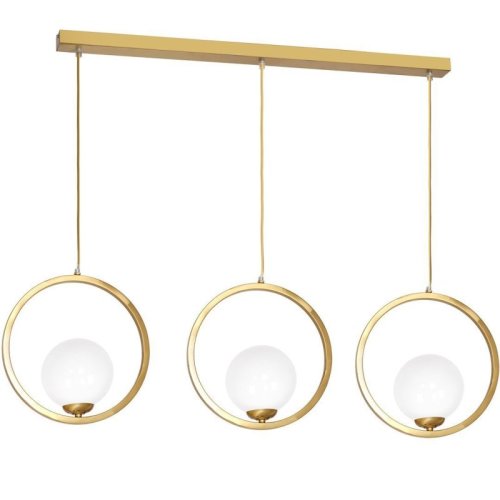 Lampa wisząca sufitowa żyrandol VIENNA, mosiądz, do jadalni, potrójna