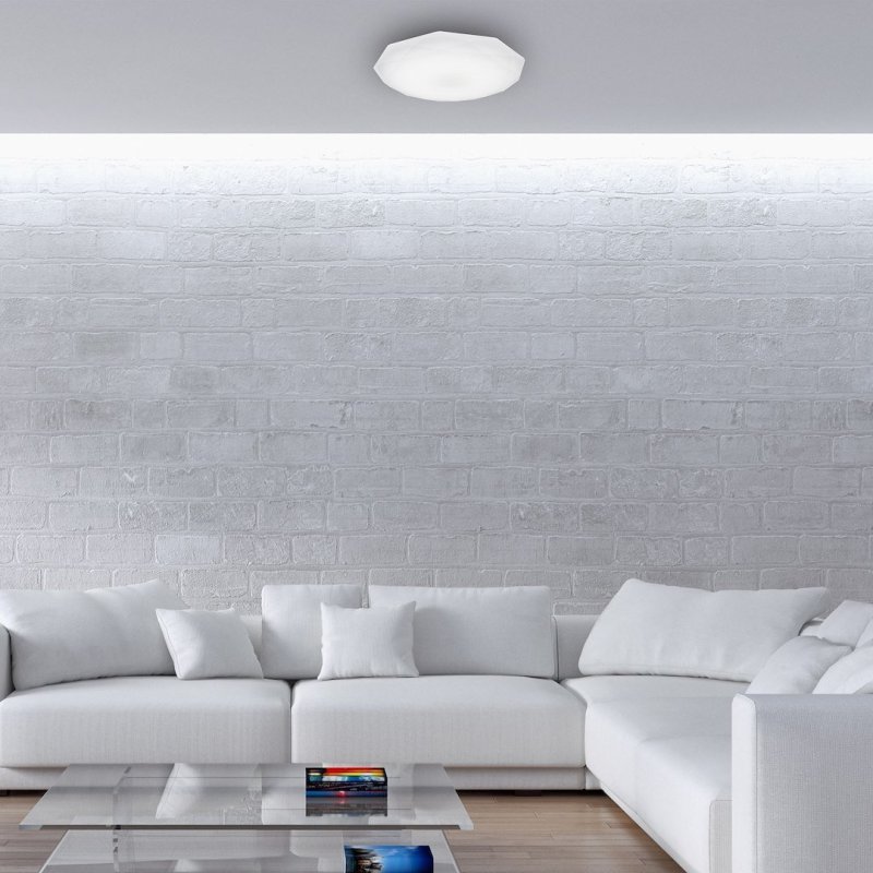 Lampa LED plafon sufitowy HEX, biały, styl nowoczesny, moc 16W, 36cm