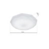 Lampa LED plafon sufitowy HEX, biały, styl nowoczesny, moc 16W, 36cm