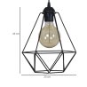 Nowoczesna lampa LOFT wisząca Retro Diament 3-płomienna