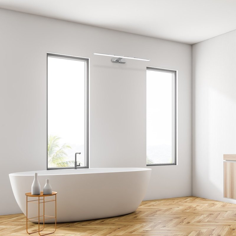 Kinkiet lampa ścienna LED SPLASH, srebrny chrom, do salonu i sypialni, pojedyncza