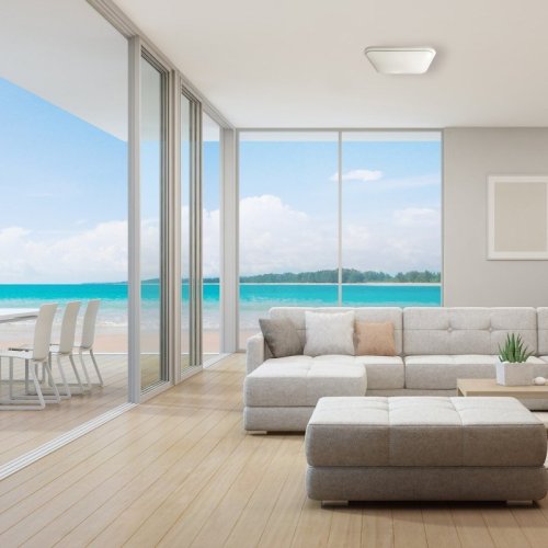 Lampa LED plafon sufitowy GREG, w kolorze białym, styl nowoczesny, moc 19W