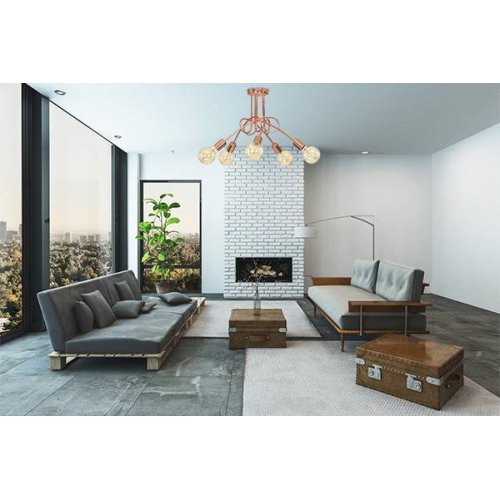 Oryginalna Lampa Loft Edison Miedziana Industrialna