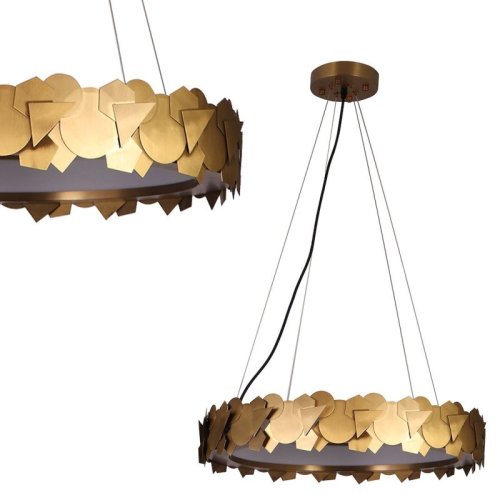 Lampa wisząca sufitowa żyrandol LED SOHO, w kolorze złotym, glamour