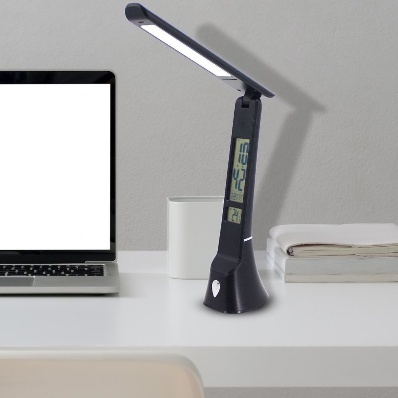 Lampa biurkowa LED TORI, w kolorze czarnym, wysokość 30 cm, moc 5W