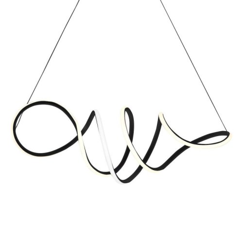 Lampa wisząca sufitowa żyrandol LED LOCA, czarny, do jadalni i salonu