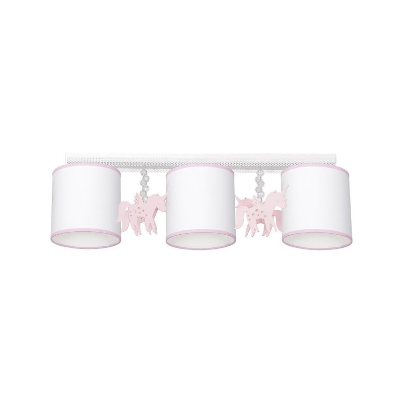Lampa sufitowa plafon UNI, biały, nowoczesna, do salonu, potrójna, E27