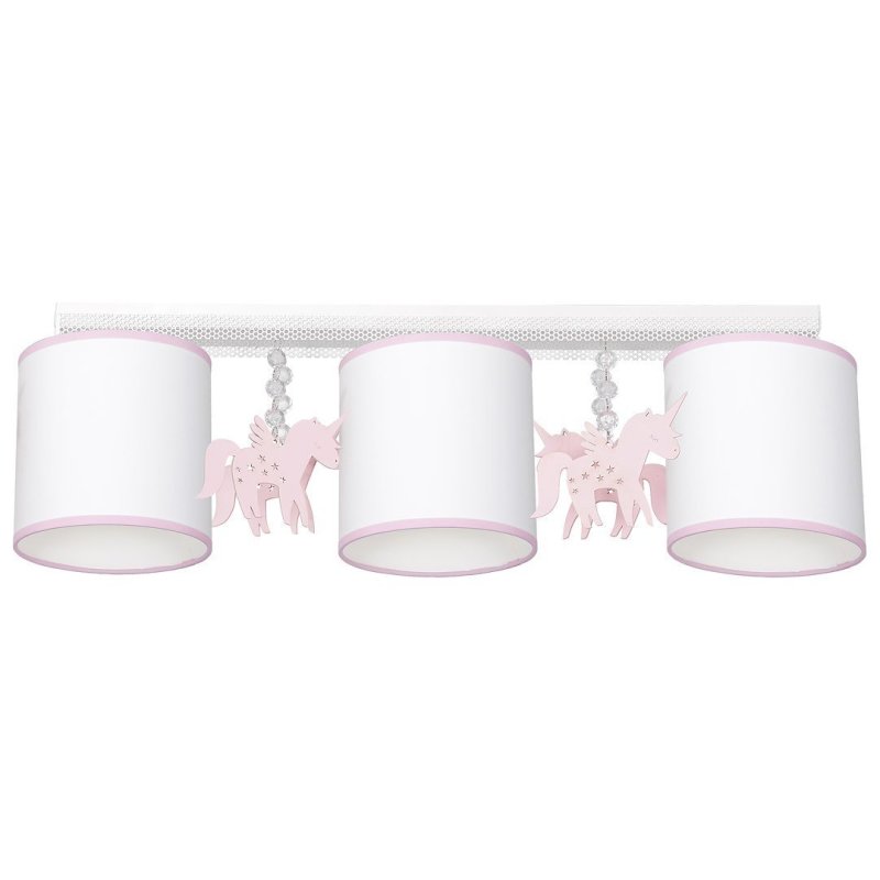 Lampa sufitowa plafon UNI, biały, nowoczesna, do salonu, potrójna, E27