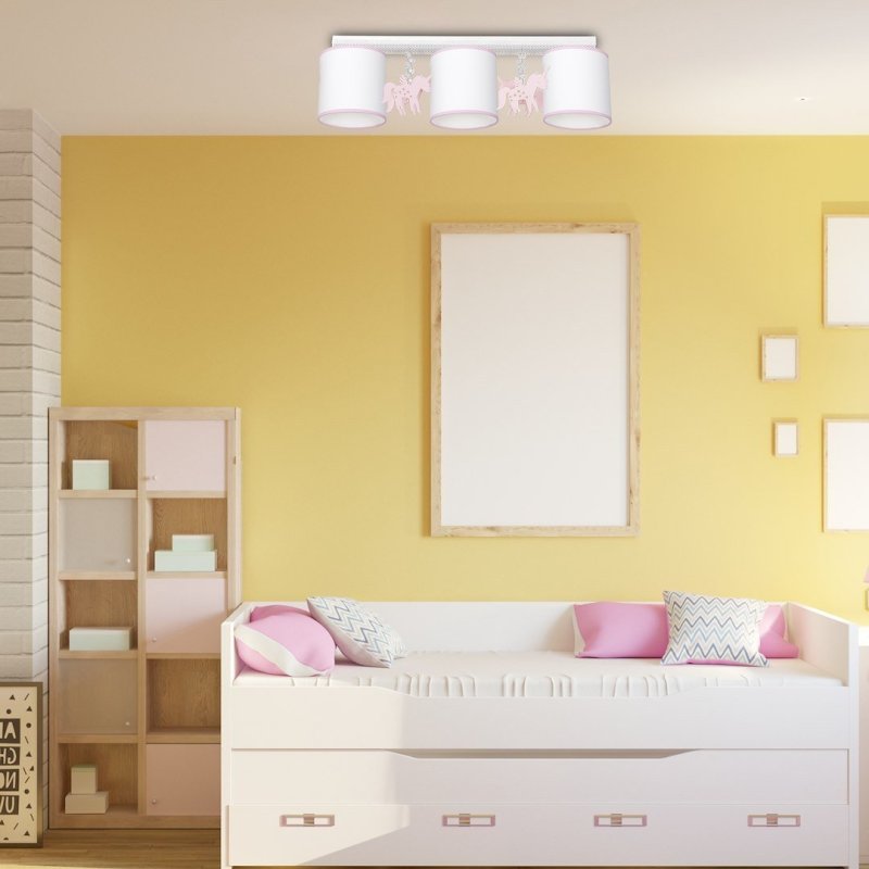 Lampa sufitowa plafon UNI, biały, nowoczesna, do salonu, potrójna, E27