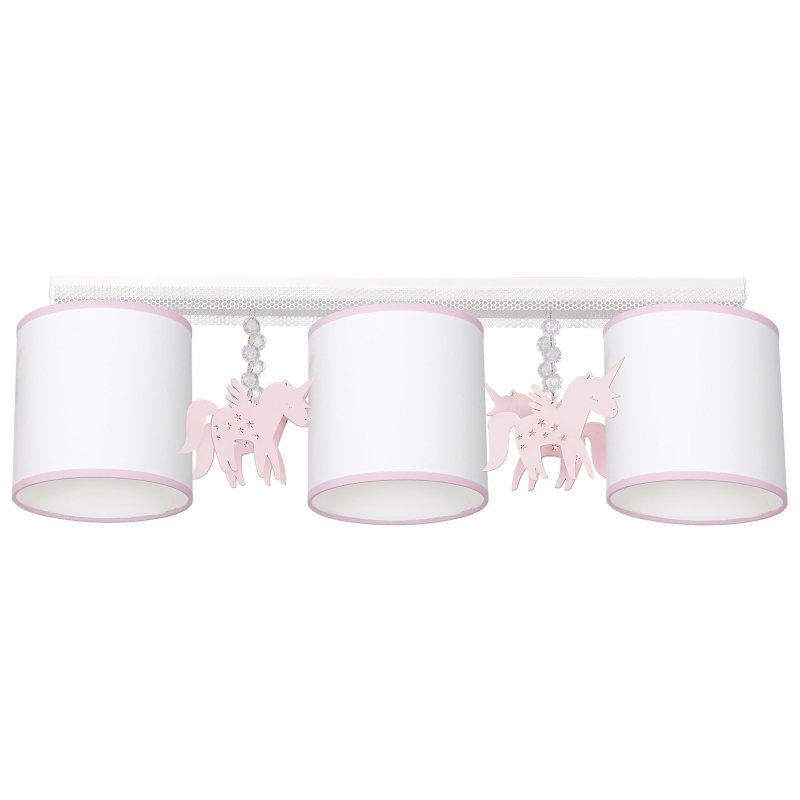 Lampa sufitowa plafon UNI, biały, nowoczesna, do salonu, potrójna, E27
