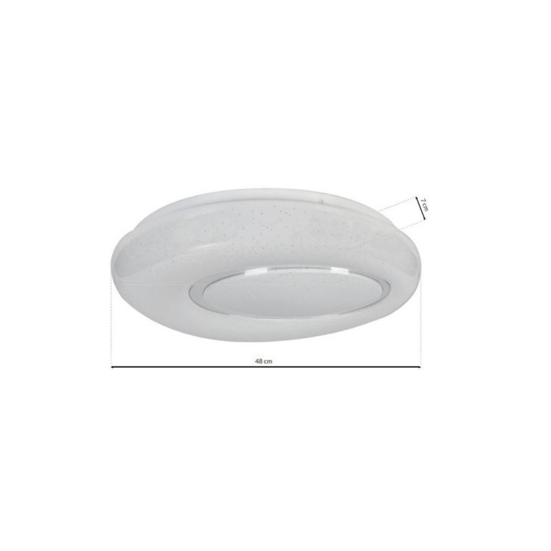Lampa LED plafon sufitowy BONO, w kolorze białym, styl nowoczesny, moc 52W