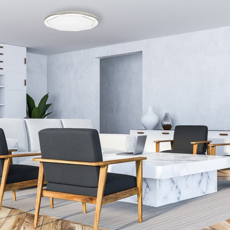 Lampa LED plafon sufitowy OPTIMA, w kolorze białym, styl nowoczesny, moc 52W