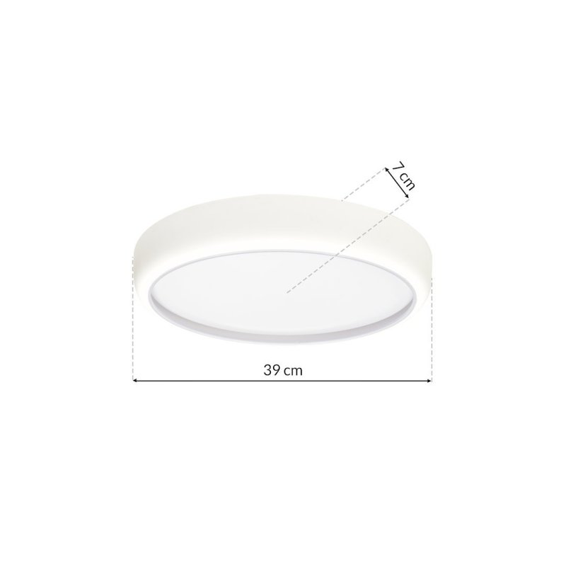 Lampa LED plafon sufitowy GEA, w kolorze białym, styl nowoczesny, moc 36W