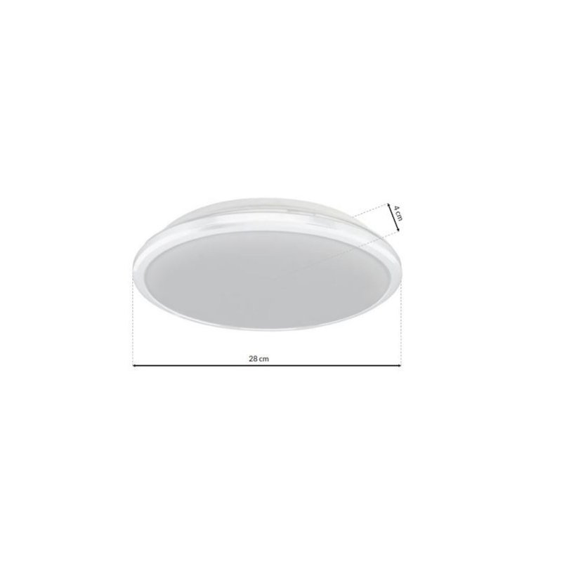 Lampa LED plafon sufitowy TERMA, w kolorze białym, styl nowoczesny, moc 18W