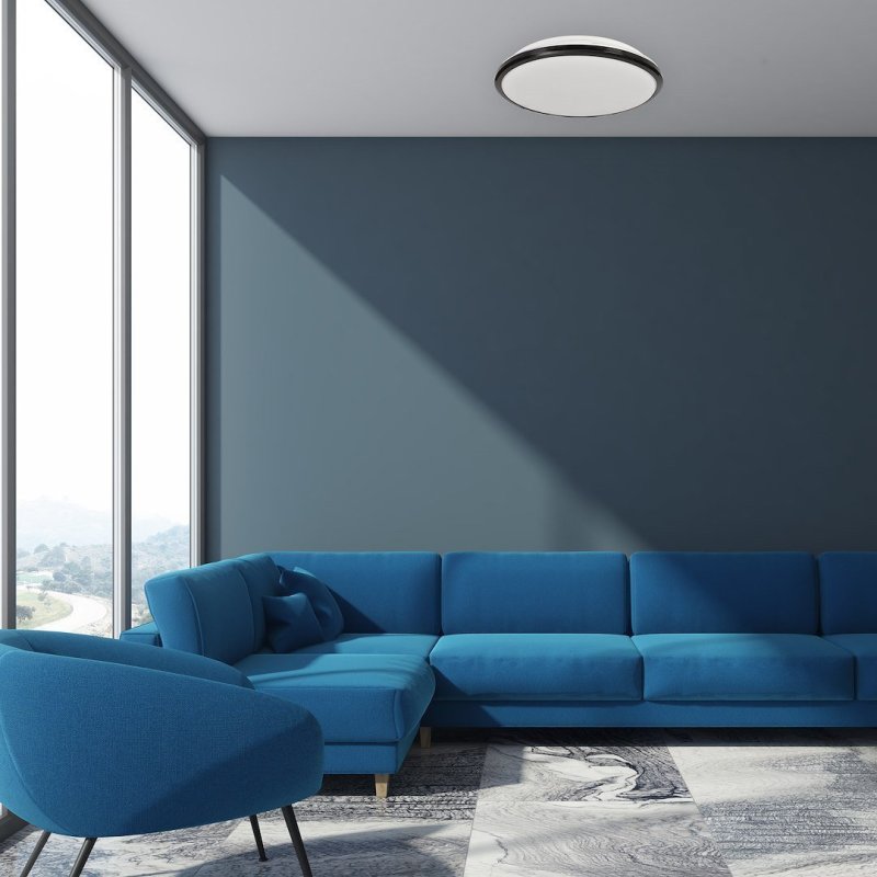 Lampa LED plafon sufitowy TERMA, czarny, styl nowoczesny, moc 18W
