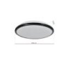 Lampa LED plafon sufitowy TERMA, czarny, styl nowoczesny, moc 18W