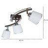 Lampa żyrandol z elementami chrom 3-płomienna plafon Lampa żyrandol z elementami chrom 3-płomienna plafon
