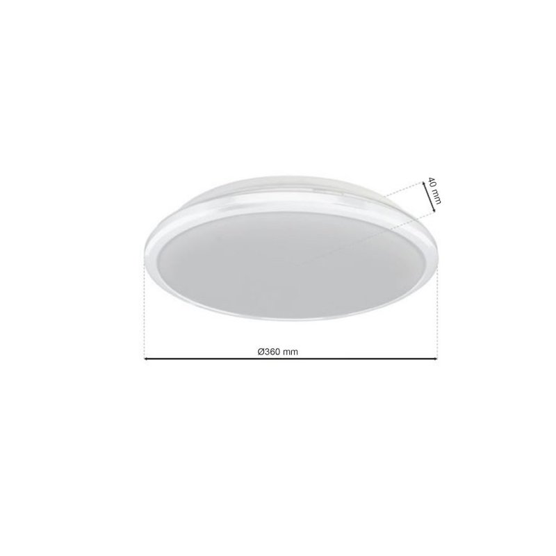 Lampa LED plafon sufitowy TERMA, biały, styl nowoczesny, moc 24W