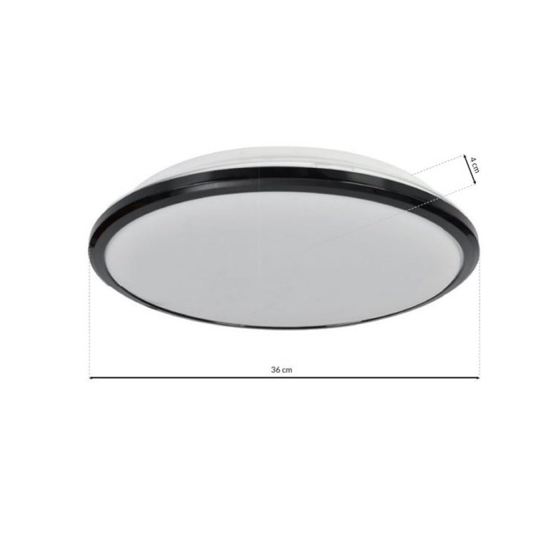 Lampa LED plafon sufitowy TERMA, w kolorze czarnym, styl nowoczesny, moc 24W