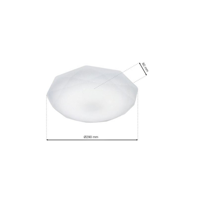 Lampa LED plafon sufitowy HEX, w kolorze białym, styl nowoczesny, moc 12W