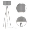 Lampa stojąca podłogowa trójnóg z abażurem chrom Lampa stojąca podłogowa trójnóg z abażurem chrom