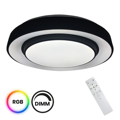 Lampa LED RGB plafon sufitowy NAOMI SMART, czarny, styl nowoczesny, moc 24W