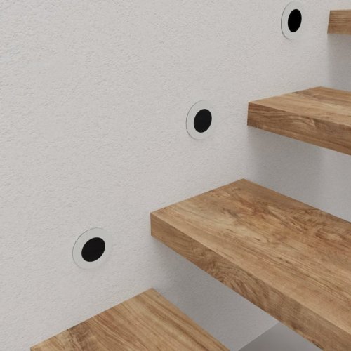 Lampa schodowa LED OTI, kolor czarny, do korytarza, barwa ciepła, moc 0,6W