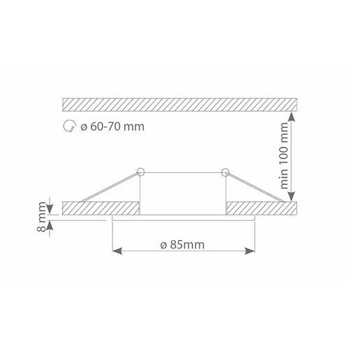Oczko sufitowe okrągłe LED, kolor biały, stopień ochrony IP44
