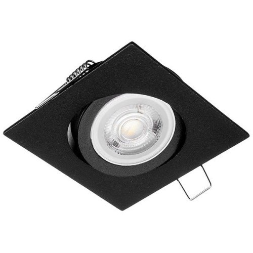 Oczko sufitowe kwadratowe ruchome LED, kolor czarny, stopień ochrony IP20