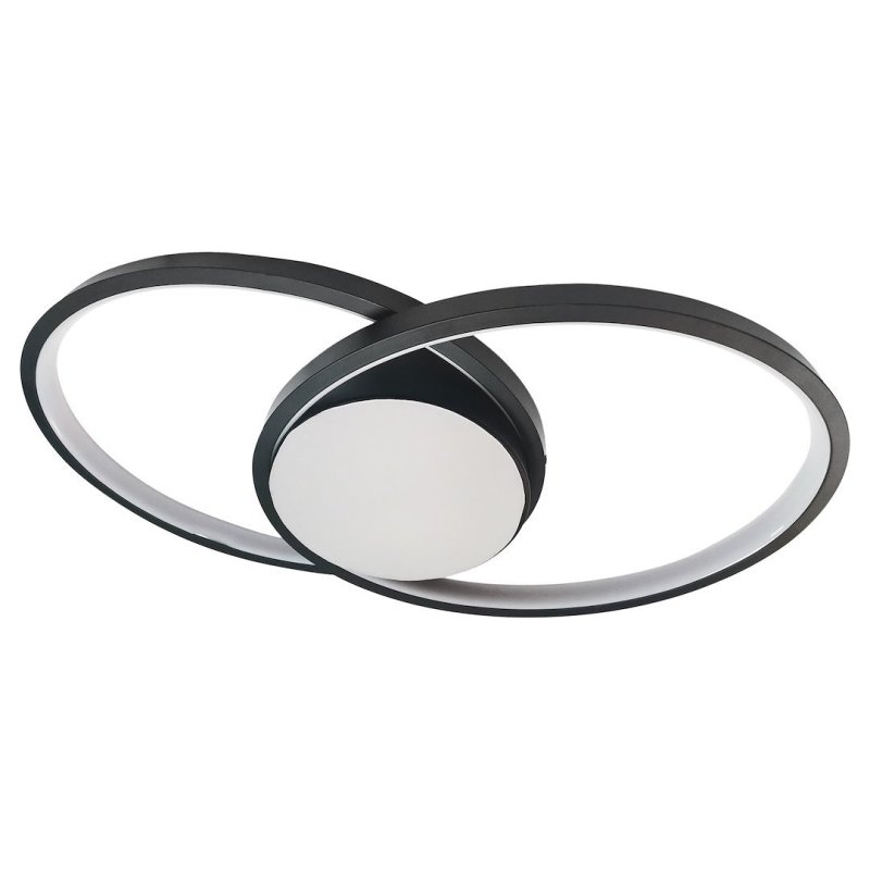 Lampa sufitowa plafon LED FOCUS, czarny, nowoczesna, do salonu