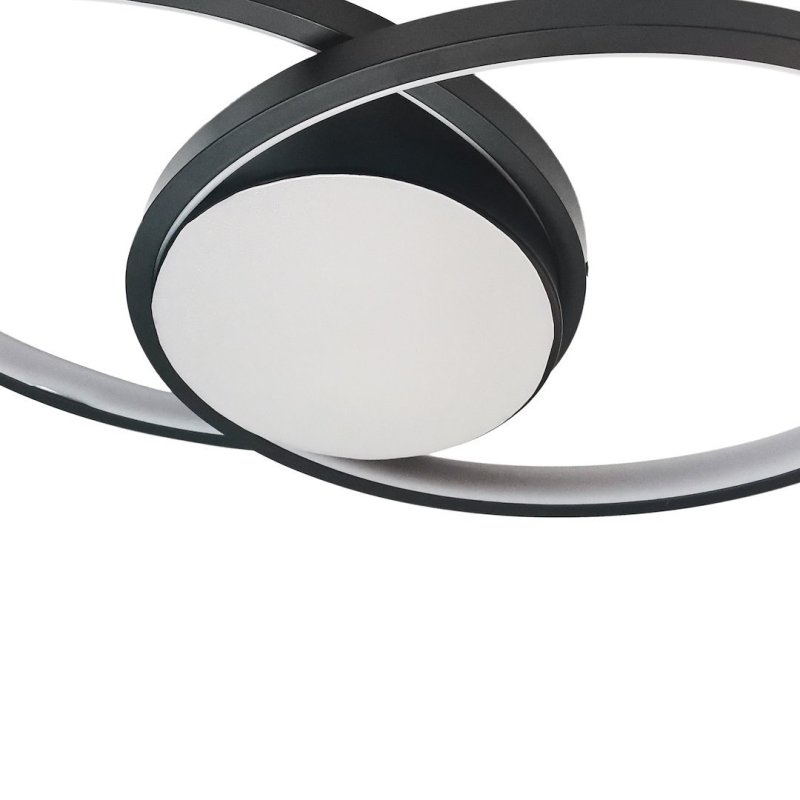 Lampa sufitowa plafon LED FOCUS, czarny, nowoczesna, do salonu