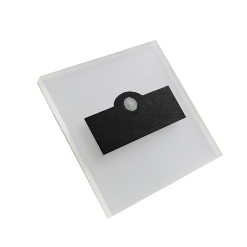 Lampa schodowa LED z czujnikiem LUMI, kolor czarny, barwa neutralna, moc 0,6W