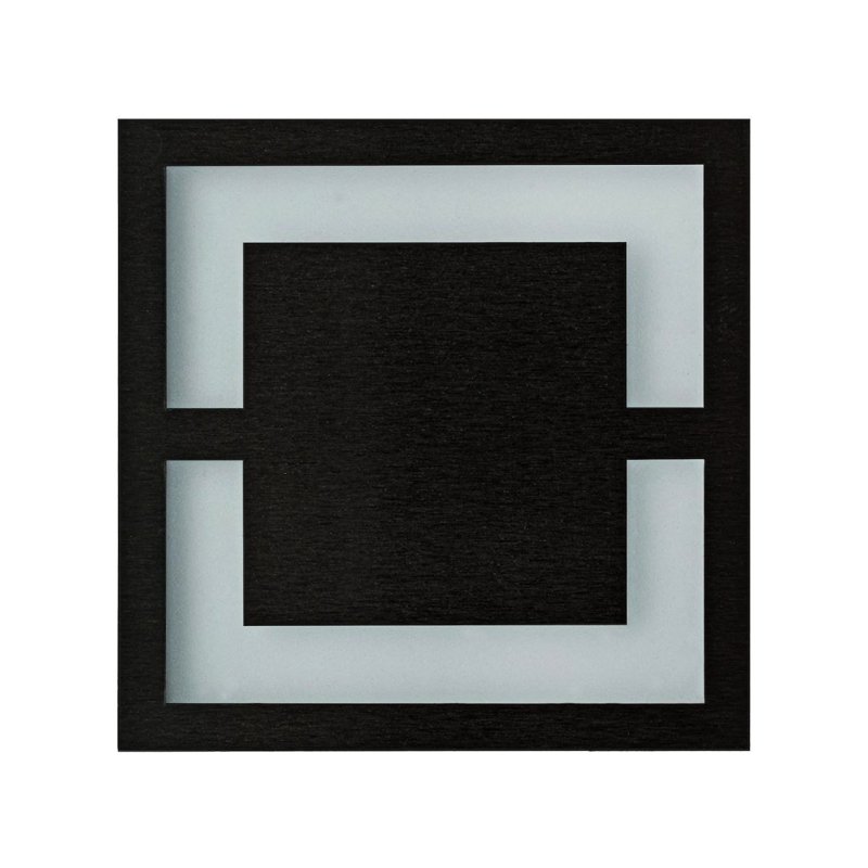 Lampa schodowa LED QUADRO, kolor czarny, do korytarza, moc 0,6W