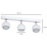 Stylowa lampa sufitowa LED na listwie trzy źródła światła Stylowa lampa sufitowa LED na listwie trzy źródła światła