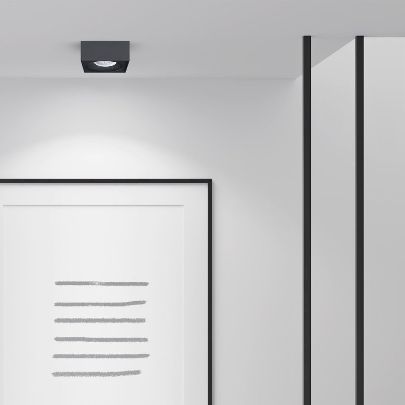 Lampa podtynkowa oprawa sufitowa wpuszczana LED BALI, czarna
