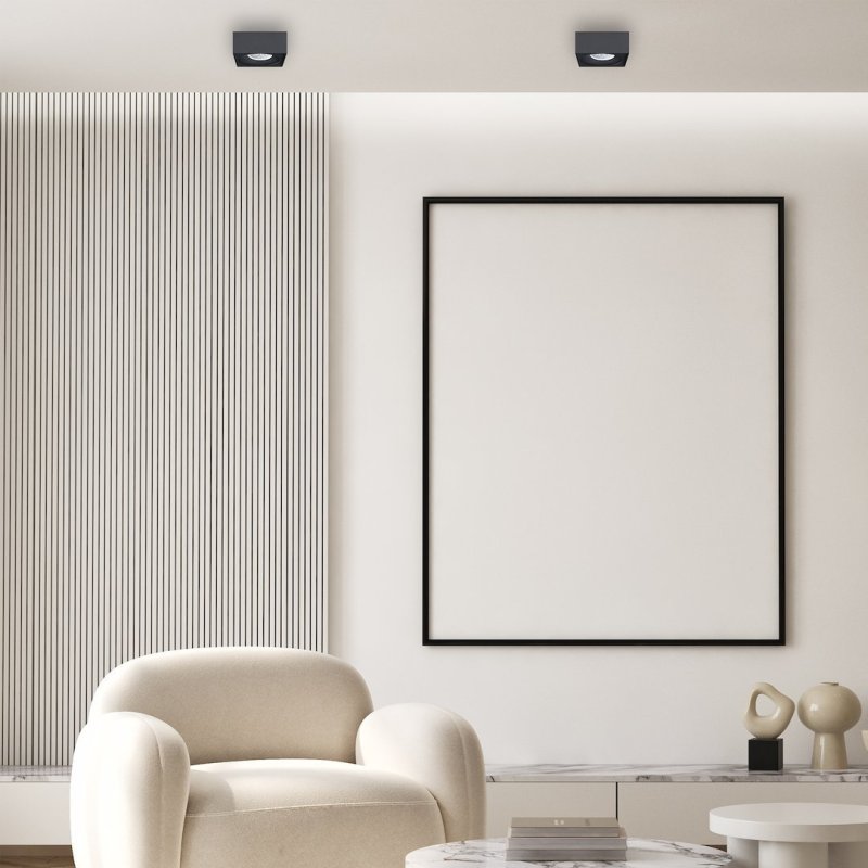 Lampa podtynkowa oprawa sufitowa wpuszczana LED BALI, czarna