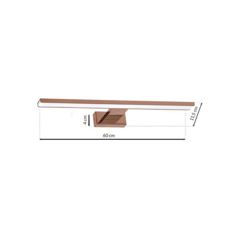 Kinkiet lampa ścienna LED SHINE, w kolorze rose gold, do salonu i sypialni