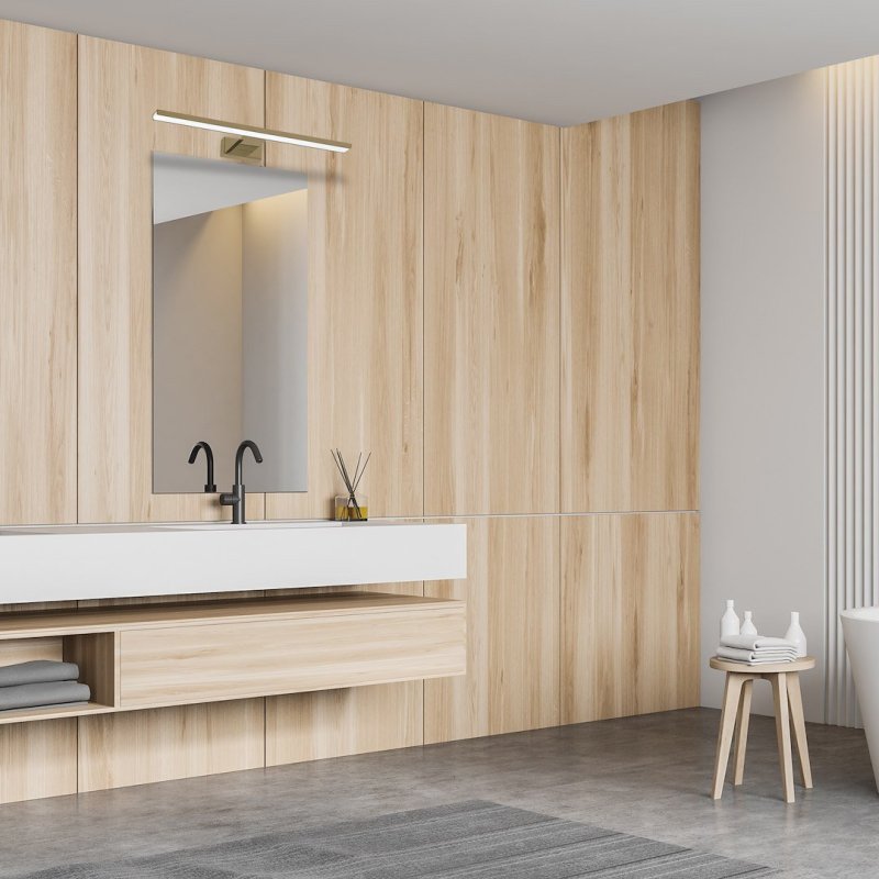Kinkiet lampa ścienna LED SHINE, mosiądz, do salonu i sypialni, moc 13,8W
