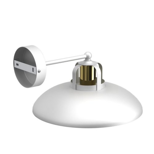 Kinkiet lampa ścienna FELIX, biały/złoty, do salonu i sypialni, glamour, E27