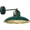 Kinkiet lampa ścienna FELIX, w kolorze zielonym/złotym, do salonu i sypialni, E27